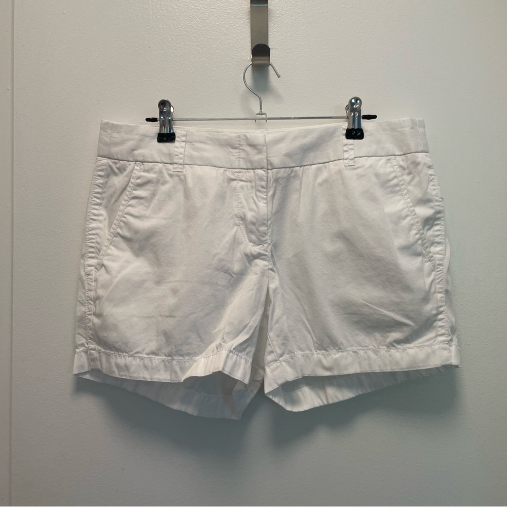 J. Crew Women's White Chino Shorts - Size 4